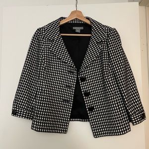 Ann Taylor Houndstooth Blazer Petite Size 8 (NWOT)